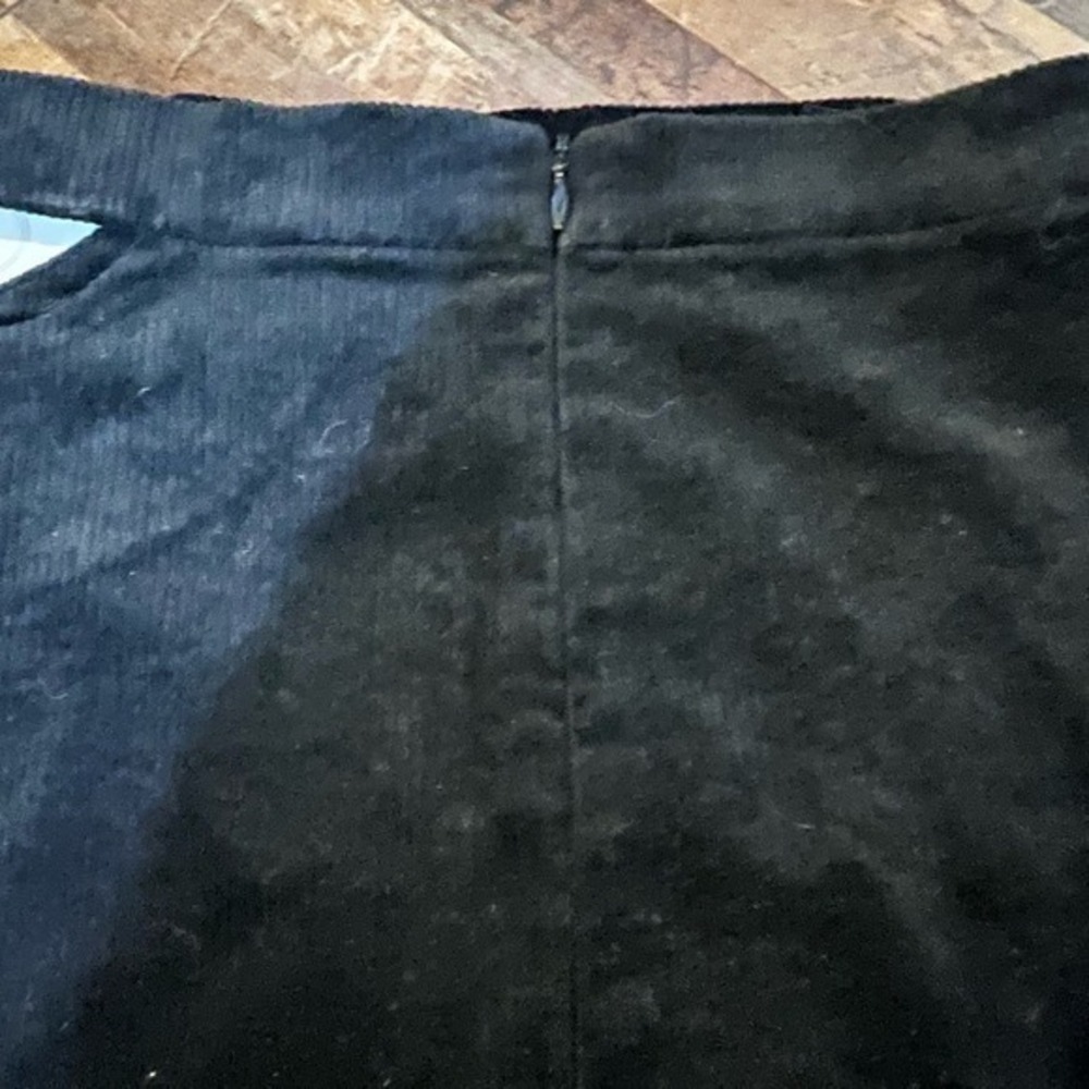 Elodie Black Corduroy Mini Skirt‎ Womens Size M Cotton Blend New with Tags - Picture 6 of 9